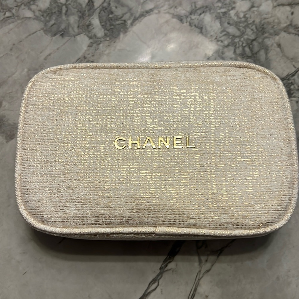 Brand New Chanel Tweed Makeup Pouch